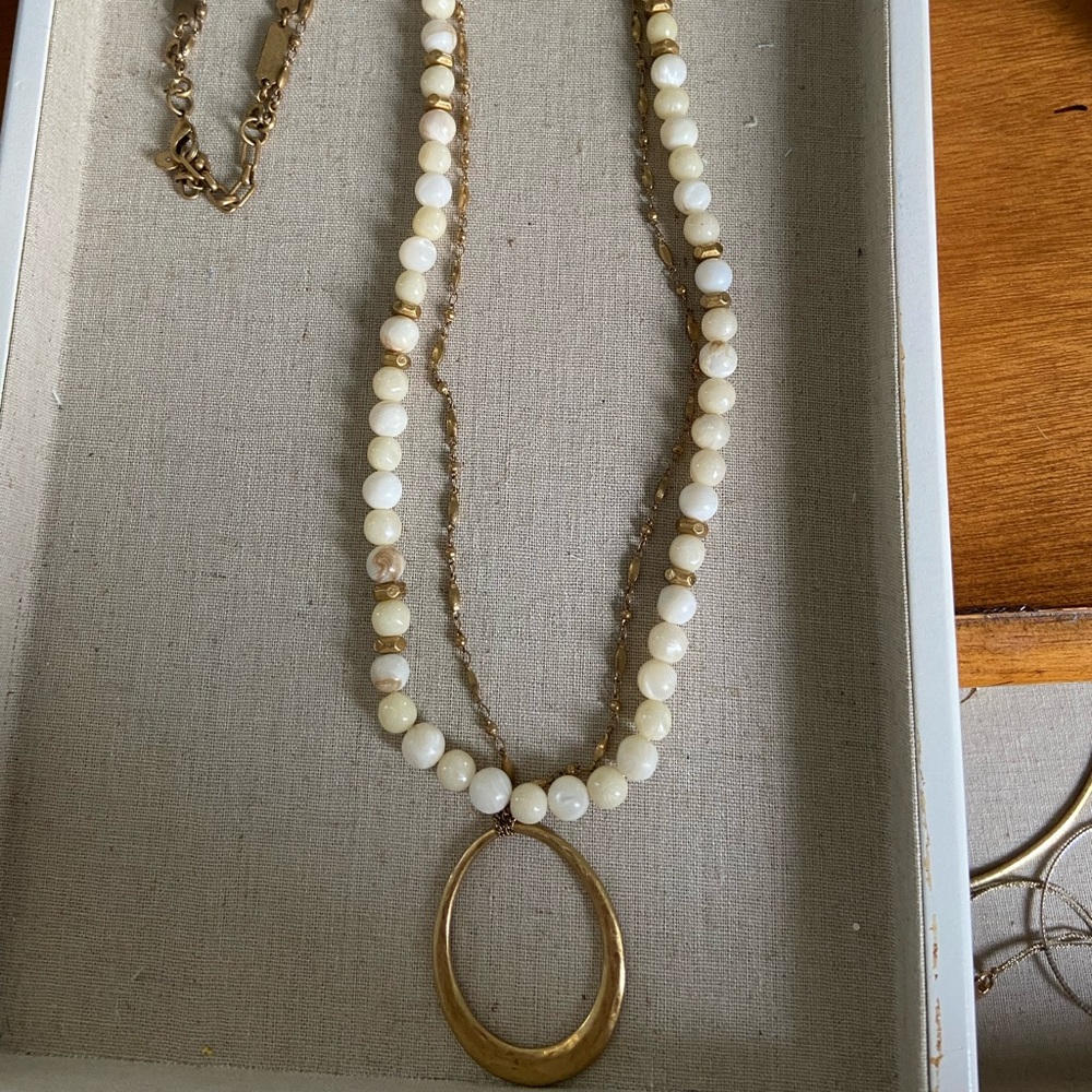 Stella and Dot Necklace and Georgia Hoops